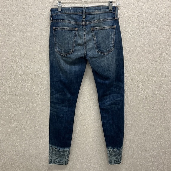 NWT Current/ Elliott The Cut Off Stiletto Jeans Dakota w/Tribal Design 25 - Picture 6 of 9